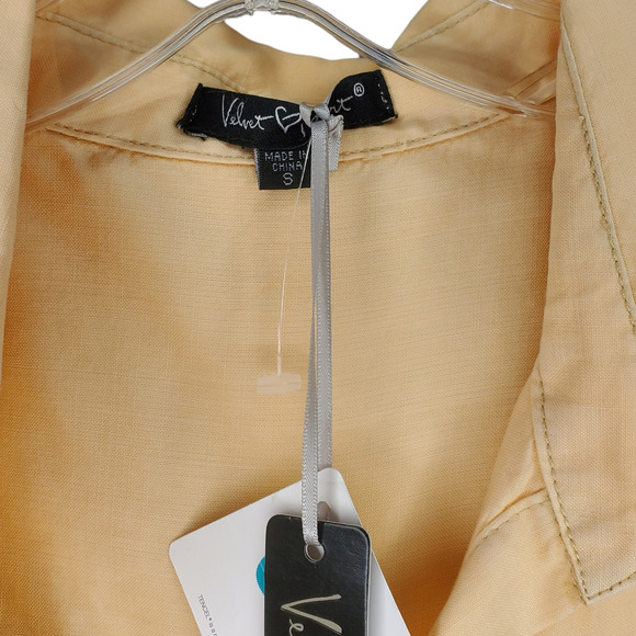 Velvet Heart Tencel Peach Sleeveless Top Frayed Hem Sz. Small - Picture 5 of 6